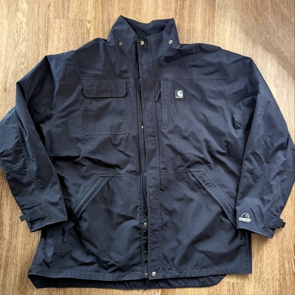 Carhartt C72 Mens 2XL Black Long Sleeve Full Zipper Coat - Picture 1 of 9